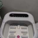 Alljoy Collapsible Foot Spa with Massager and Heat, Foot Bubble Bath Tub with 6 Massage Rollers, Foot Soak Tub with Heater