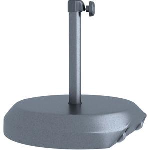California Umbrella 75lbs Heavy Duty Weighted Patio Umbrella Base with Wheels, Hammertone Grey