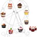 SOUJOY Ferris Wheel Cupcake Stand, Small Cupcake Serving Holder for Carnival and Circus Theme Party, Mini Cupcake Display Rack for Candy Cupcake Cookies Dessert Wedding Party Furnishing