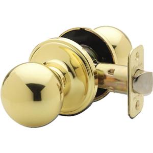 Copper Creek BK2020PB Ball Door Knob, Passage Function, 1 Pack, in Polished Brass (1 Count (Pack of 1))