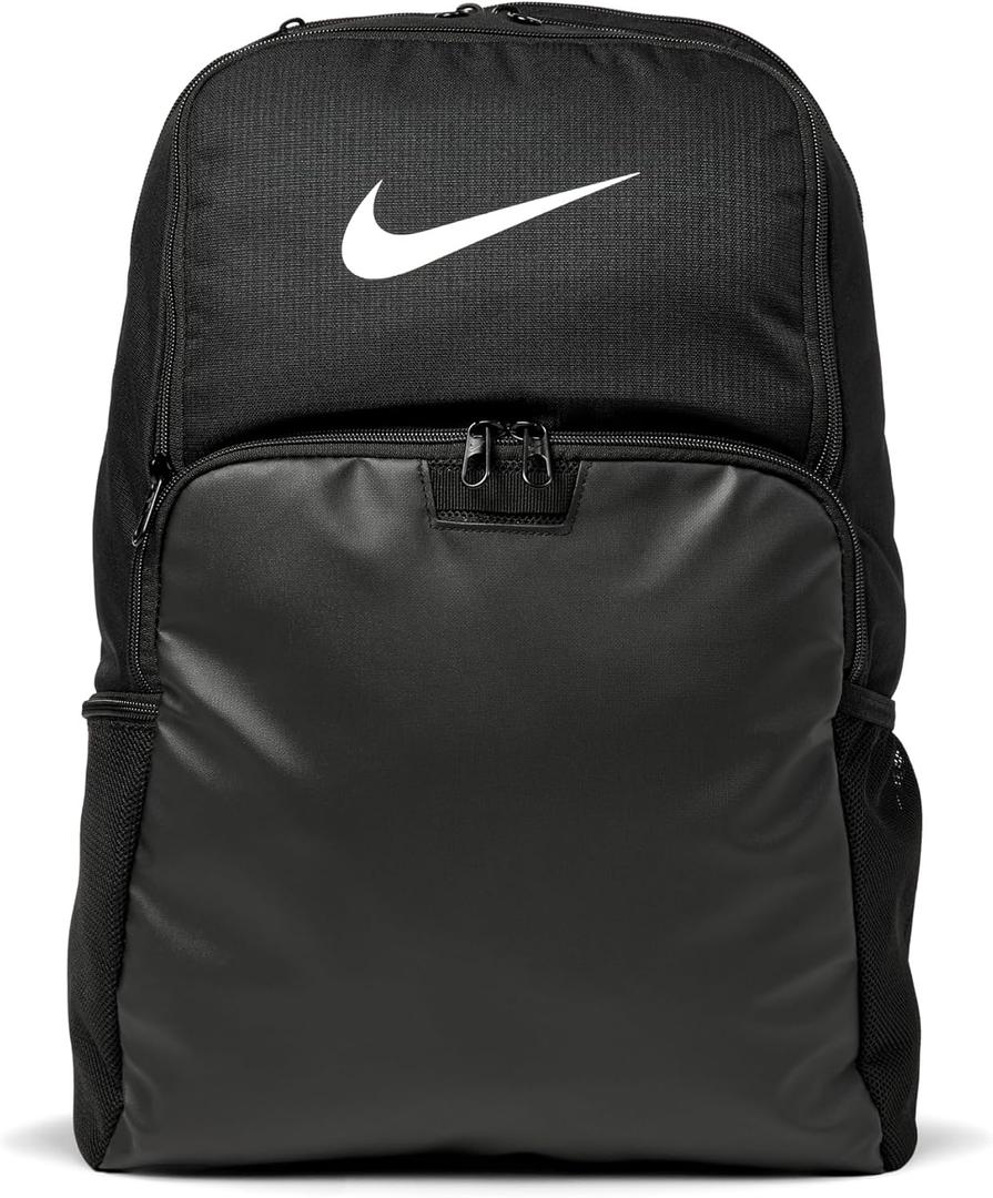 Nike Unisex Brasilia 9.5 Training Backpack (Extra Large, 30L), Black/ Black/ White, MISC