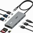 Acer USB C Docking Station Dual Monitor with 2 HDMI, 9-in-1 Laptop Docking Station with 4K@60Hz HDMI, USB A&C 3.0, SD/Micro SD, 100W PD, USB C Dock with Long Cable (60cm)