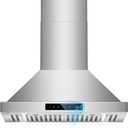 30 inch Range Hood Wall Mount, 1200 CFM with 4-Speed Gesture Sensing & Touch Control, Stainless Steel Ducted Kitchen Stove Vent Hoods with 2 LED Lights, Time Setting, Dishwasher-Safe Baffle Filters