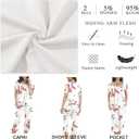 POPYOUNG Womens Pajama Sets Summer Ladies Pjs 2 Piece Loungewear Capri with Pockets Sleepwear