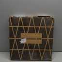 Kate and Laurel Caspen Round Cut Out Pattern Decorative Tray with Gold Metal Handles, Black (15.5")