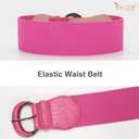 JASGOOD Women Stretchy Wide Waist Belt for Dress Ladies Vintage Elastic Belt (Pink)