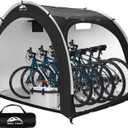 Happy Travel Bike Storage Shed Tent,Outdoor Portable Bicycle Storage Sheds with 210D Oxford Fabric PU4000 Waterproof for 2/3/4/6/8 Bikes,Bike Covers Shelter for Motorcycle,Garden Tools,Toys,Lawn Mower (Arch - XXL for 4-5 Bikes-Black)