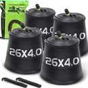 2/4 Pack 20"/26" x4.0 Fat Tire Tube, 20"/26" x3.5/4.0 E-Bike Bicycle Fat Tire Tubes AV 32mm Schrader Valve with 2 Tire Levers, 20"/26" x4 Bike Tube for 20/26 Inch Ebike Electric Bicycle Road Mountain