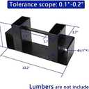 MOFEEZ Outdoor Firewood Log Storage Rack Bracket Kit,Fireplace Wood Storage Holder-Adjustable to Any Length (Black)