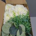 43 Pcs/ 6 Set Rose Mason Jar Table Centerpiece Mason Jar Vases Faux Floral with Rope Boho Rustic Flower Table Decoration for Reception Engagement Party Bridal Shower Wedding