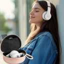 Hard Shell Travel Case Compatible with Beats Studio Pro/Studio3/Solo4/Solo3/ Solo 2 Bluetooth On-Ear Headphones (Gold)