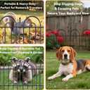 25 Pack Animal Barrier Fence, 35.42ft(L) x 21in(H) No Dig Garden Fence Panels with Decorative Arch Design for Dogs Rabbits, Rustproof Metal Garden Fencing for Outdoor, Lawn, Patio