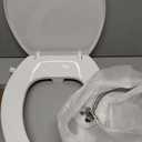 Elongated Bidet Toilet Seat Non-Electric, Slow-Close Lid, Adjustable Water Pressure, Self-Cleaning Dual Nozzles for Frontal & Rear Wash Hygienic Fresh Water Bidet Seat with Brass Inlet (Elongated)
