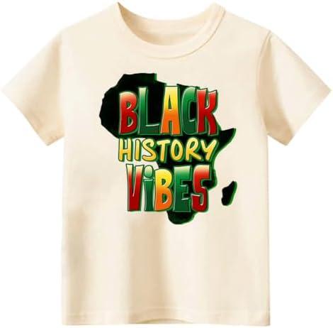 Juneteenth Shirts for Kids Todder Boys Girls, African American History Shirts 1865 Peace Love Tees 2-8T