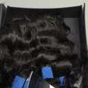 ASHINE Human Hair Bundles Deep Wave Unprocessed Cambodian Raw Hair 18 20 22 Inch, Flip Over Quick Weave Wet and Wave Bundles for Women Natural Black