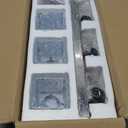 HUOKU Modern Crystal Bathroom Vanity Light 3-Light Wall Light Fixtures Over Mirror Chrome Vanity Lighting for Bathroom Square Shade Wall Sconce