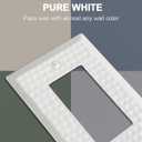 2 x 4-Pack Hammered Decorator Wall Plates, for Receptacle, Dimmer Switch, GFCI Outlet, Pure White Outlet Cover Plate, Durable Metal, 3.15''*4.88'', Midsize
