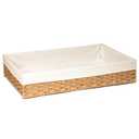 Klippehop Under Bed Storage Hand Woven PE Rattan Underbed Storage Basket for Bedroom, Underbed Storage Basket with Liner, Large Wicker Bed Storage Bin Fits Under Bed (30.719.76.3, 60L)