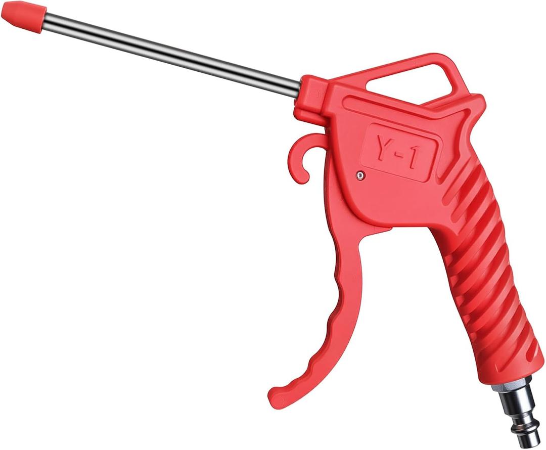 High-Power Air Blow Gun Industrial & Household Dual-Purpose Air Duster Rubber Guard Nozzle Compressor Dust Cleaning Tool Car Detailing Cleaning Tool