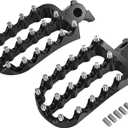 NICECNC Black Wide Foot Pegs Footrest Compatible with Yamaha Tenere700/XTZ 700 2019-2024,Tenere 700 Rally Edition 2020-2024,Lengthened Enlarged Footpeg 6061 Aluminum CNC Machined