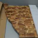 Teak Wood 30in Noodle Board End Grain Large Cutting Board for Kitchen, 30*20 inch