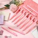 Chiisong 100 Pcs Thank You Pen Bulk Multicolor Ballpoint Pen for Server Employee Appreciation Gift for Coworker Team Office Staff Nurse Teacher Wedding Bridal Baby Shower Party(Pink Color)