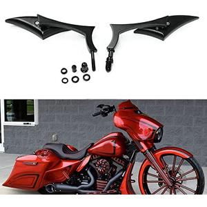 Motorcycle Black Blade Rear View Mirrors Sportster Mirror Compatible with Harley Road King Road Glide Cruiser Bobber Chopper Sportster 883 1200