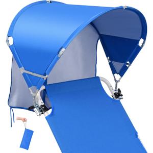 Universal Wind-Resistant Chair Umbrella Canopy, Foldable Portable UPF 50+ Sun Shade Attachment with Adjustable Clamp, Fits Most Beach, Camping, Lawn, Sports, Tanning, Zero Gravity Chairs & Wheelchairs