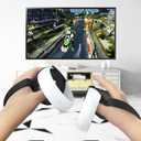 AMZDM Controller Grip for Oculus Quest 2 Accessories Grips Cover for VR Touch Controllers Covers Protector with Non-Slip Thumb Grips 1Pair Black