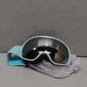 Kids Ski Goggles for Boys Girls Aged 3-14, 100% UV Protection OTG Ski Goggles (A13-teal/Silver)