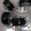 Finnhomy Swivel Caster Wheels 2 Inch Heavy Duty Threaded Stem Casters 1/2"-13 x 1 Set of 4 Premium Polyurethane Wheels PU Anti-wear Smooth Casters, Red