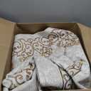 mixinni Quilt King Size Reversible Soft Cotton 3-Piece Beige Embroidery Pattern Elegant Quilt Set with Embroidered Decorative Shams Soft Bedspread&Coverlet Set-King Size