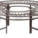 Design Toscano Gothic Roundabout Steel Garden Bench