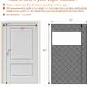 Thermal Door Curtain Fits Doors Size 32.5"x82"Curtain Size 35.5"x84", Magnetic Insulated Curtain Side Open, Visible Panels,Keep Warm in Winter Cool in Summer,Diamond Pattern,Gray