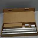1 Diameter Silver Curtain Rods for Windows, 1 Pack 30-120 Inch Heavy Duty Window Treatment Rods, Long Adjustable Curtain Rod, Fits Most Standard Windows, Suitable for Bedroom, Living Room, Farmhouse