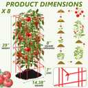 Colingmill 8 Pack Tomato Cages 39 Inch (H) Heavy Duty Square Tomato Cages Powder Coated Steel Plants Support Garden Trellis Stakes for Cucumber, Peas, Vegetables Climbing Plants
