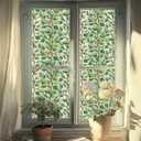 ANATTASOUL Static Window Clings Artistic Leaves 1 Sheet Reusable Window Decals for Glass, 47.24" x 11.8" Removable Double Sided Window Sticker for Room Office Home Decoration