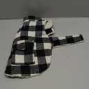 Malier Classic Plaid Fleece Dog Coat with Pocket  Windproof Warm Winter Pet Jacket for Small to Large Dogs (White, Medium)