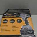 4.0Ah Battery Cordless Impact Wrench, Brushless 1/2 Impact Gun, 320Ft-lbs(430N.m) 20V High Torque Power Impact Driver, Electric Impact for Car Home