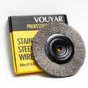 8 Inch Stainless Steel Wire Wheel for Bench Grinder with 1/2-Inch and 5/8-Inch Arbor, 012" Stainless Steel Wire