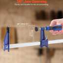 VEVOR Bar Clamps for Woodworking, 4-Pack 36 inch Opening, Lockable F-Clamp with 600 lbs Load Limit, 2-1/2 inch Depth, Cast Iron and Carbon Steel, Easy to Use, Wood Clamps for Woodworking Metal Working, Medium-Duty, 36"(4 Pack)