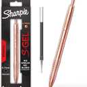 Sharpie S-Gel Gel Pen, Copper Metal Body, Medium Point (0.7mm), Black Ink, Includes 1 Pen and 1 Additional Ink Refill
