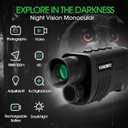 Upgraded Night Vision Monocular Digital Infrared Monocular Telescope for 100% Darkness with 8X Zoom 2000mAh Rechargeable Battery Tripod 32 GB SD Card & Card Reader, for Adult Hunting Camping