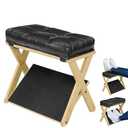 HOMELYSTBO Foot Rest Under Desk at Work, Under Desk Footrest with Double Step Wooden Ergonomic Design, Non-Slip EVA Surface, Office Foot Stool for Posture Support, Leg Relief, Home Office & Gaming