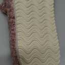 EverFoams Womens Fuzzy Open-toe Slippers Soft Comfy Memory Foam Indoor House Shoes (11-12, Dusty Rose)