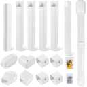 KuriProtect 3" 10Ft PVC Decorative Line Set Cover Kit - Protection for Mini Split, Central Air Conditioner & Heat Pump(White)