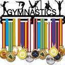 SUPERDANT Gymnastics Medals Holder Gymnastics Medal Hanger Display Women's Gymnastic Sports Medals Hanger Rack Metal Holder Ribbon Display for Competition Medal Hanging Gifts for Athlete 15.75x6in