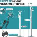 Third Hand Support Pole Heavy Duty, Cabinet Jacks for Installing Cabinets with 200 LBS Capacity and Expand from 49-1/5 to 114-1/5 in, 4-PC