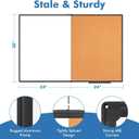 Magnetic White & Cork Board Combo 48" x 36" Aluminum Frame Black