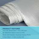 1708 Biaxial Fiberglass Cloth 50" x 120" Premium Quality Strong, Easy to Use & Lightweight Fiberglass Mat - Resin & Epoxy Compatible - EGlass CSM for Decks, Auto Repairs